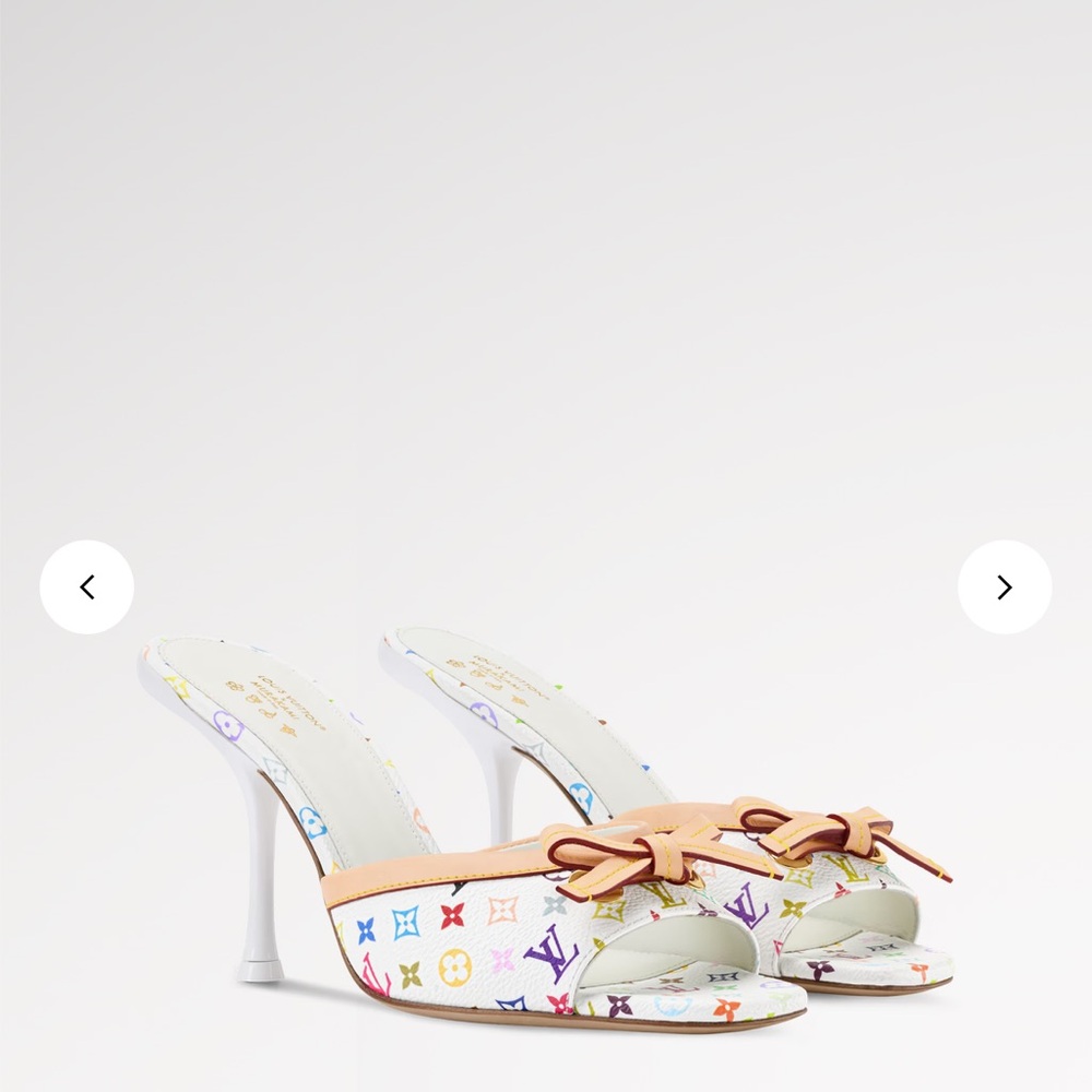 Louis Vuitton Murakami White and Multicolor Heels - Picture 4 of 9